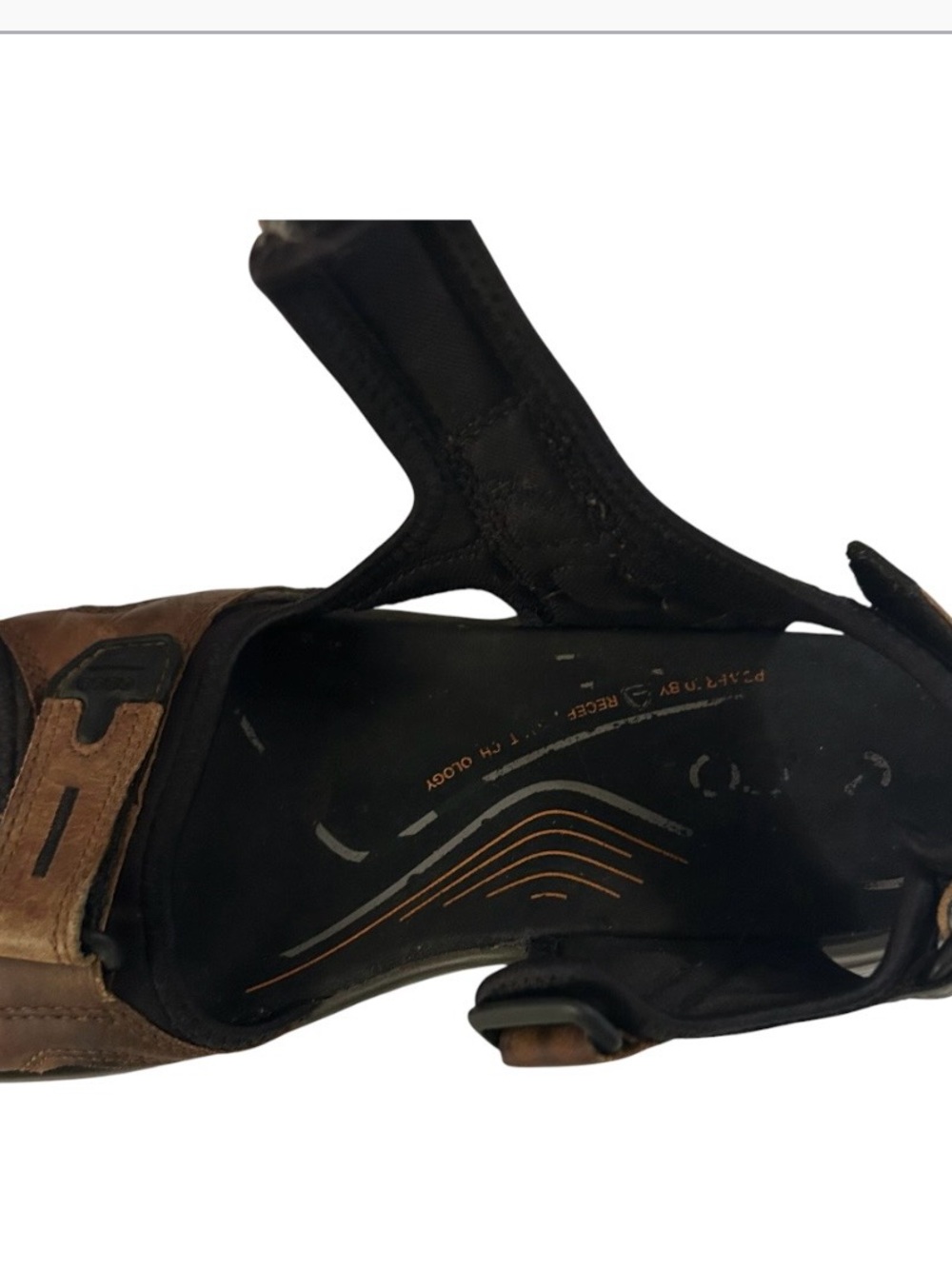 ECCO Yucatan Offroad Sandals Mens 43 US 9.5/10 Brown Leather Hiking Sport - Picture 8 of 9